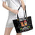 Meowy Christmas And Woofy New Year Leather Tote Bag DT04 - Wonder Print Shop