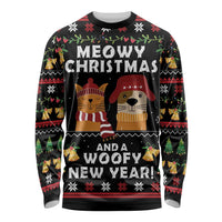 Meowy Christmas And Woofy New Year Long Sleeve Shirt DT04 - Wonder Print Shop