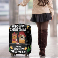 Meowy Christmas And Woofy New Year Luggage Cover DT04 - Wonder Print Shop