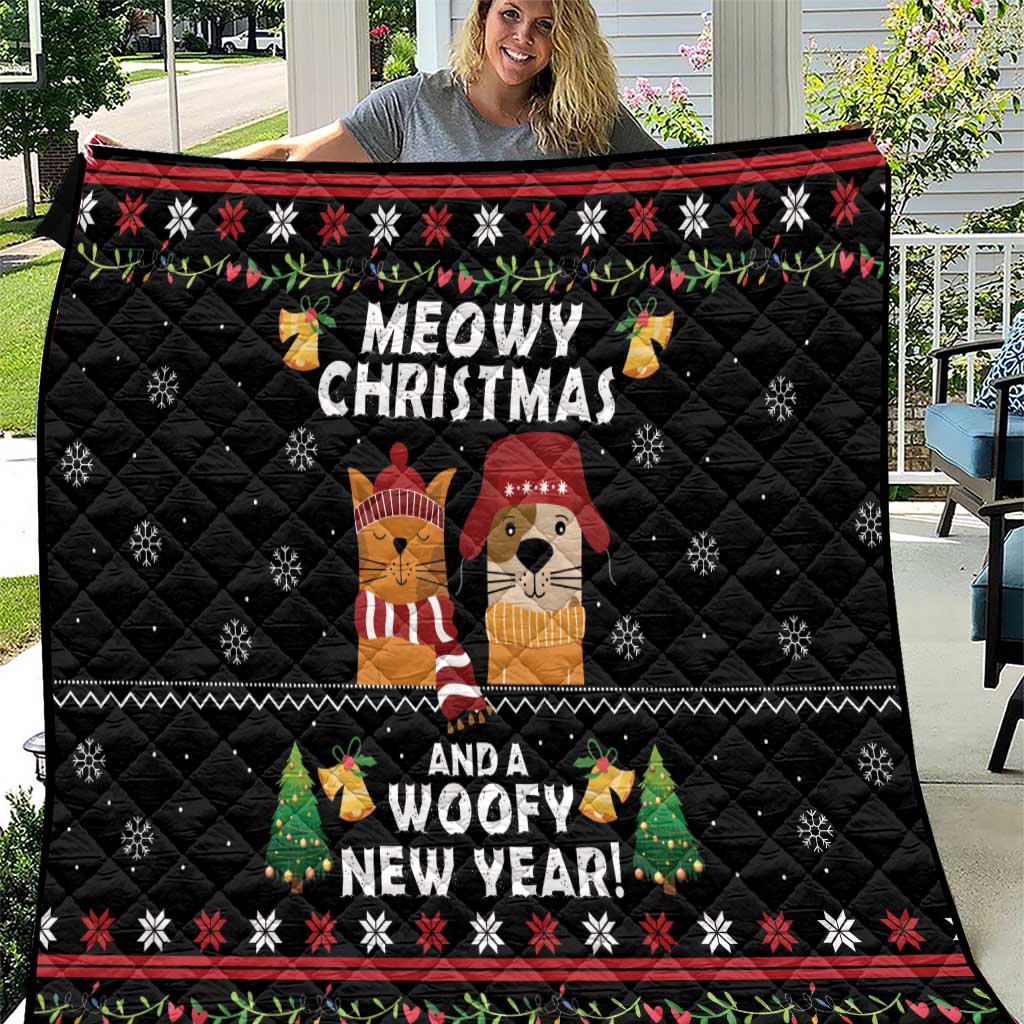 Meowy Christmas And Woofy New Year Quilt DT04 - Wonder Print Shop