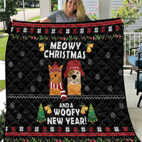 Meowy Christmas And Woofy New Year Quilt DT04 - Wonder Print Shop