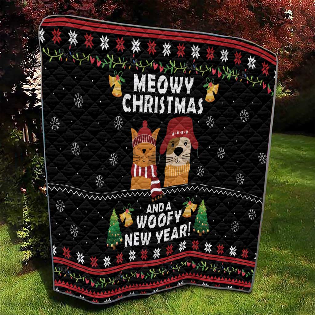 Meowy Christmas And Woofy New Year Quilt DT04 - Wonder Print Shop