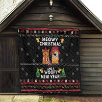 Meowy Christmas And Woofy New Year Quilt DT04 - Wonder Print Shop