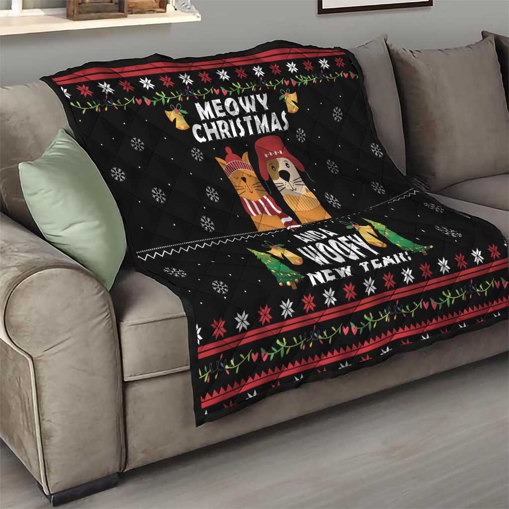 Meowy Christmas And Woofy New Year Quilt DT04 - Wonder Print Shop
