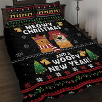 Meowy Christmas And Woofy New Year Quilt Bed Set DT04 - Wonder Print Shop