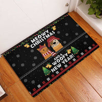 Meowy Christmas And Woofy New Year Rubber Doormat DT04 - Wonder Print Shop