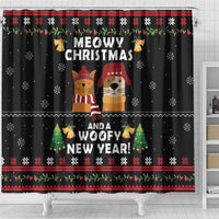 Meowy Christmas And Woofy New Year Shower Curtain