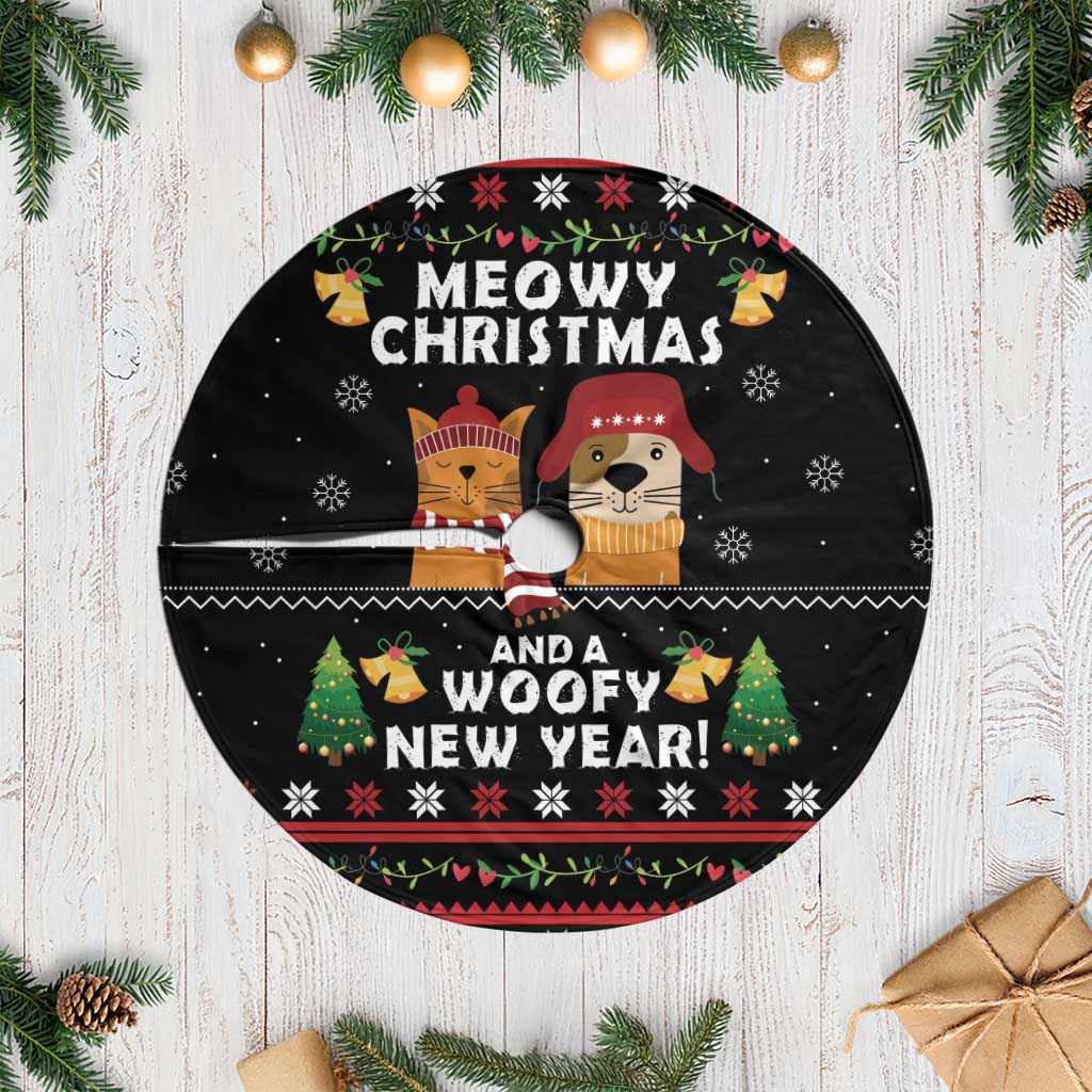 Meowy Christmas And Woofy New Year Tree Skirt DT04 - Wonder Print Shop
