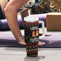 Meowy Christmas And Woofy New Year Tumbler With Handle DT04 - Wonder Print Shop