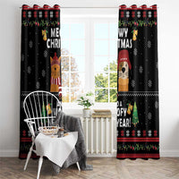 Meowy Christmas And Woofy New Year Window Curtain DT04 - Wonder Print Shop