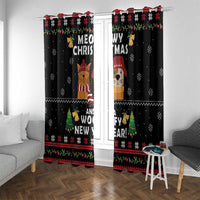 Meowy Christmas And Woofy New Year Window Curtain DT04 - Wonder Print Shop