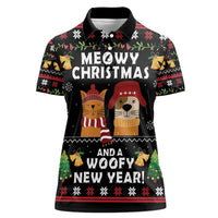 Meowy Christmas And Woofy New Year Women Polo Shirt DT04 - Wonder Print Shop