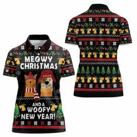 Meowy Christmas And Woofy New Year Women Polo Shirt DT04 - Wonder Print Shop