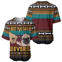 Best Pug Dad Ever Baseball Jersey Pug Dog Christmas Awesome Dad DT04 - Wonder Print Shop