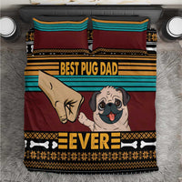 Best Pug Dad Ever Bedding Set Pug Dog Christmas Awesome Dad DT04 - Wonder Print Shop
