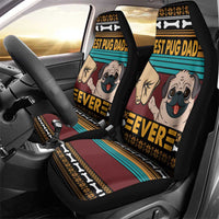 Best Pug Dad Ever Car Seat Cover Pug Dog Christmas Awesome Dad DT04 - Wonder Print Shop
