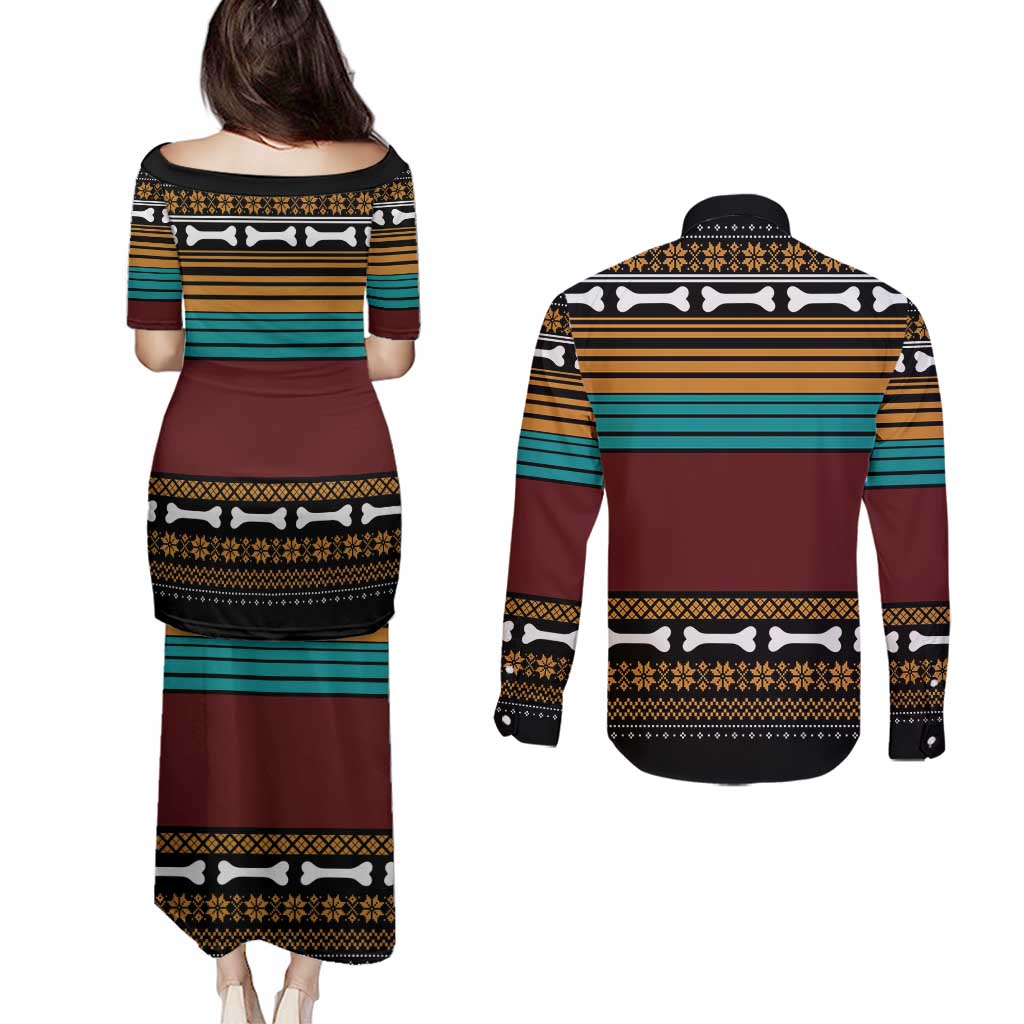 Best Pug Dad Ever Couples Matching Puletasi and Long Sleeve Button Shirt Pug Dog Christmas Awesome Dad DT04 - Wonder Print Shop