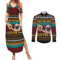 Best Pug Dad Ever Couples Matching Summer Maxi Dress and Long Sleeve Button Shirt Pug Dog Christmas Awesome Dad DT04 - Wonder Print Shop