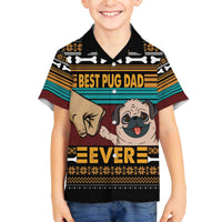 Best Pug Dad Ever Family Matching Off The Shoulder Long Sleeve Dress and Hawaiian Shirt Pug Dog Christmas Awesome Dad DT04 - Wonder Print Shop
