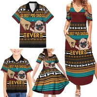 Best Pug Dad Ever Family Matching Summer Maxi Dress and Hawaiian Shirt Pug Dog Christmas Awesome Dad DT04 - Wonder Print Shop