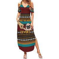 Best Pug Dad Ever Family Matching Summer Maxi Dress and Hawaiian Shirt Pug Dog Christmas Awesome Dad DT04 - Wonder Print Shop