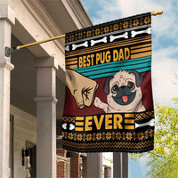 Best Pug Dad Ever Garden Flag Pug Dog Christmas Awesome Dad DT04 - Wonder Print Shop