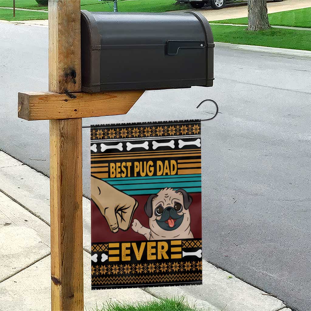 Best Pug Dad Ever Garden Flag Pug Dog Christmas Awesome Dad DT04 - Wonder Print Shop