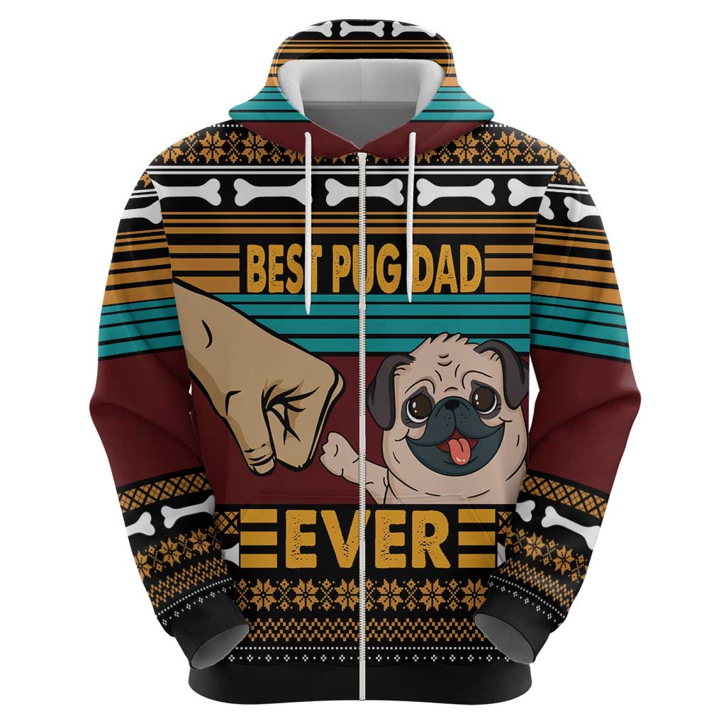 Best Pug Dad Ever Hoodie Pug Dog Christmas Awesome Dad DT04 - Wonder Print Shop
