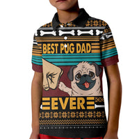 Best Pug Dad Ever Kid Polo Shirt Pug Dog Christmas Awesome Dad DT04 - Wonder Print Shop