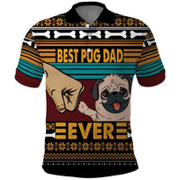 Best Pug Dad Ever Polo Shirt Pug Dog Christmas Awesome Dad DT04 - Wonder Print Shop
