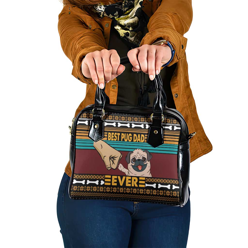 Best Pug Dad Ever Shoulder Handbag Pug Dog Christmas Awesome Dad