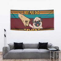 Best Pug Dad Ever Tapestry Pug Dog Christmas Awesome Dad DT04 - Wonder Print Shop
