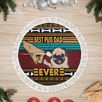 Best Pug Dad Ever Tree Skirt Pug Dog Christmas Awesome Dad DT04 - Wonder Print Shop