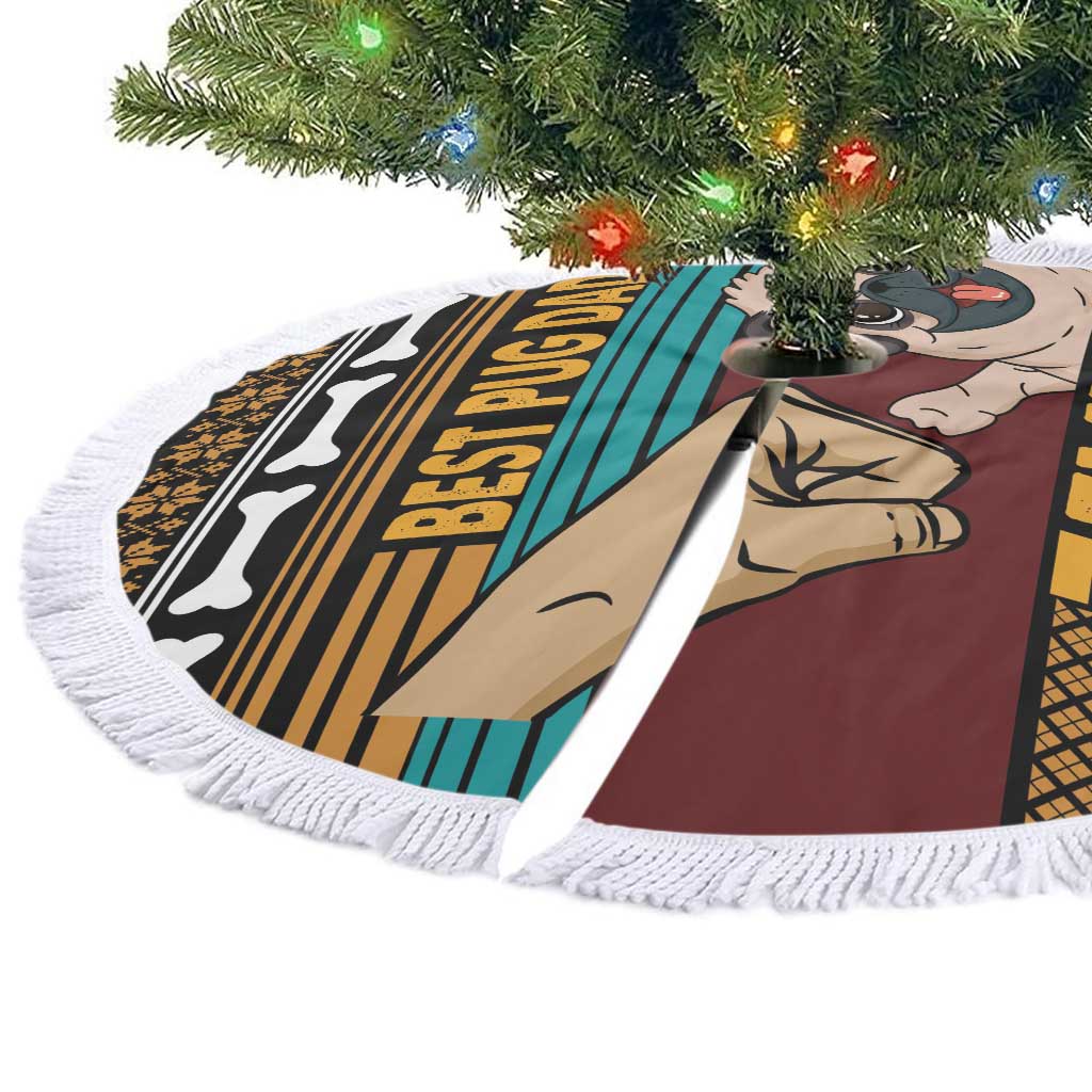 Best Pug Dad Ever Tree Skirt Pug Dog Christmas Awesome Dad DT04 - Wonder Print Shop
