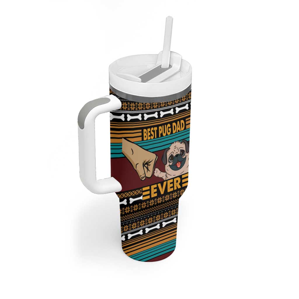 Best Pug Dad Ever Tumbler With Handle Pug Dog Christmas Awesome Dad DT04 - Wonder Print Shop