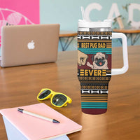 Best Pug Dad Ever Tumbler With Handle Pug Dog Christmas Awesome Dad DT04 - Wonder Print Shop