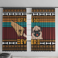 Best Pug Dad Ever Window Curtain Pug Dog Christmas Awesome Dad DT04 - Wonder Print Shop