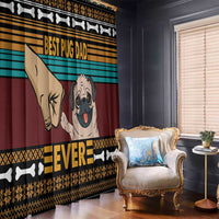 Best Pug Dad Ever Window Curtain Pug Dog Christmas Awesome Dad DT04 - Wonder Print Shop