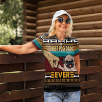 Best Pug Dad Ever Women Polo Shirt Pug Dog Christmas Awesome Dad DT04 - Wonder Print Shop