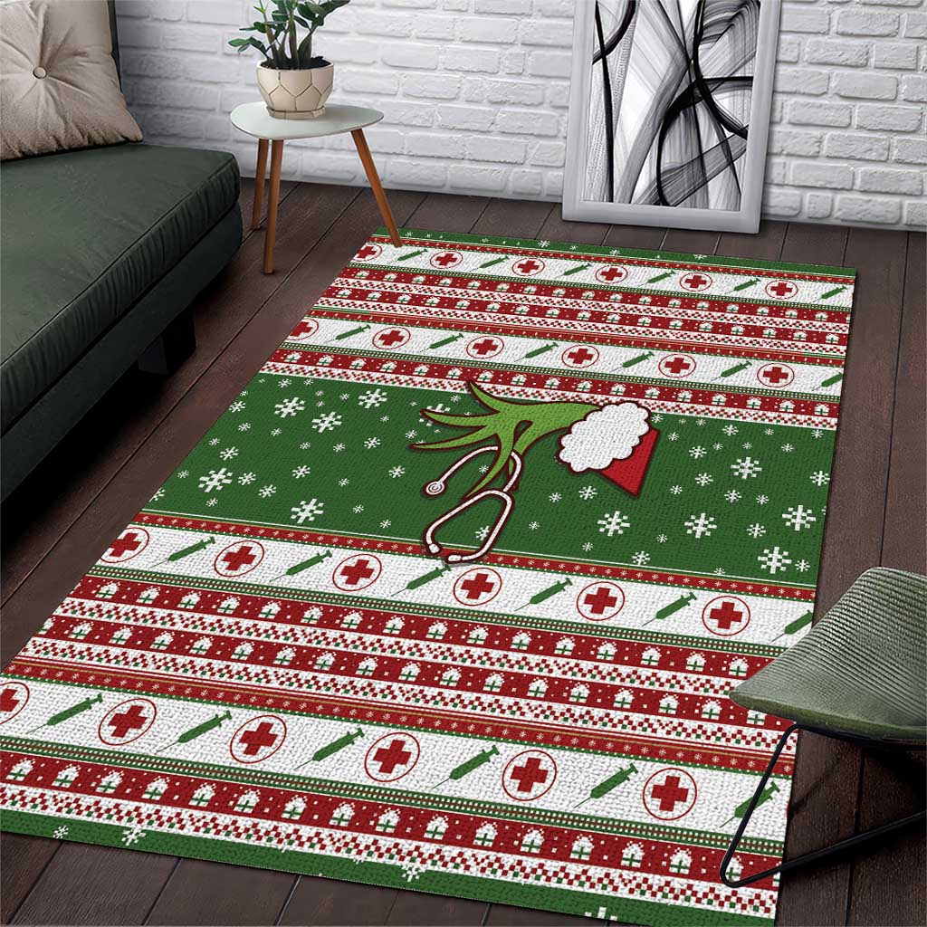 Nurse Area Rug Nurse Grinch Christmas DT04 - Wonder Print Shop