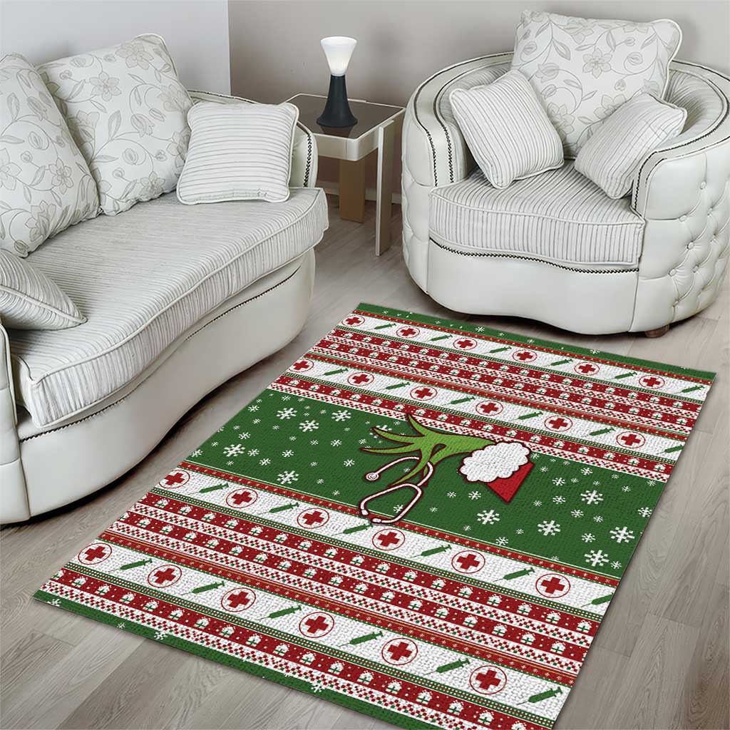 Nurse Area Rug Nurse Grinch Christmas DT04 - Wonder Print Shop