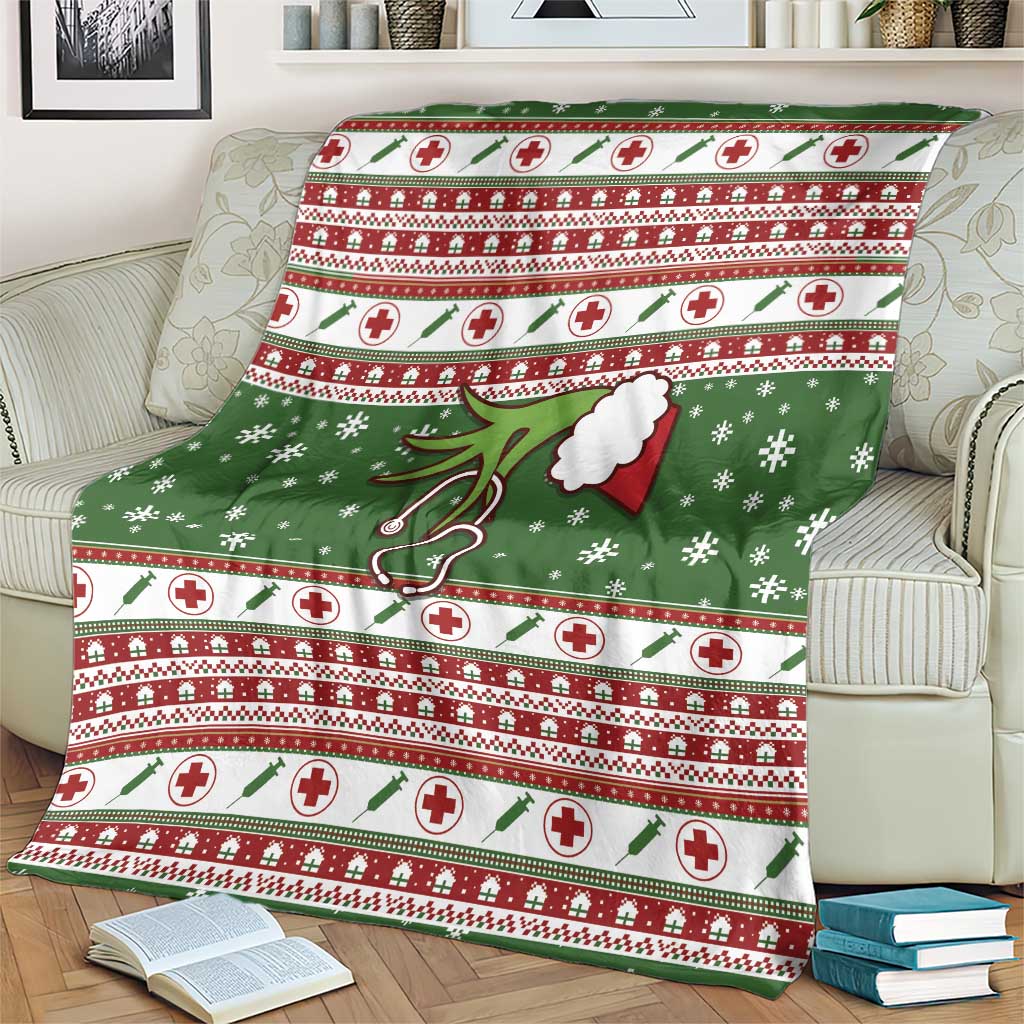 Nurse Blanket Nurse Grinch Christmas