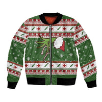 Nurse Bomber Jacket Nurse Grinch Christmas DT04 - Wonder Print Shop