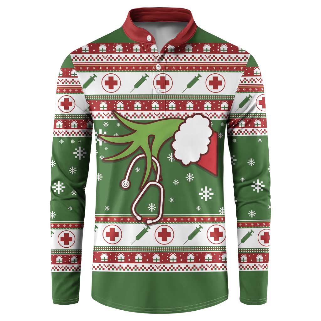 Nurse Button Sweatshirt Nurse Grinch Christmas DT04 - Wonder Print Shop