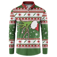 Nurse Button Sweatshirt Nurse Grinch Christmas DT04 - Wonder Print Shop