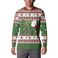 Nurse Button Sweatshirt Nurse Grinch Christmas DT04 - Wonder Print Shop