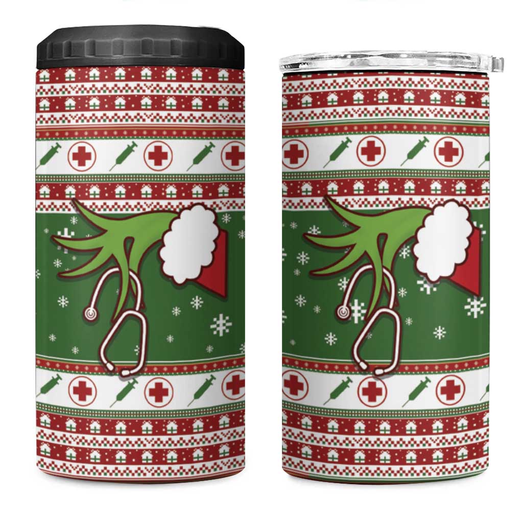 Nurse 4 in 1 Can Cooler Tumbler Nurse Grinch Christmas DT04 - Wonder Print Shop