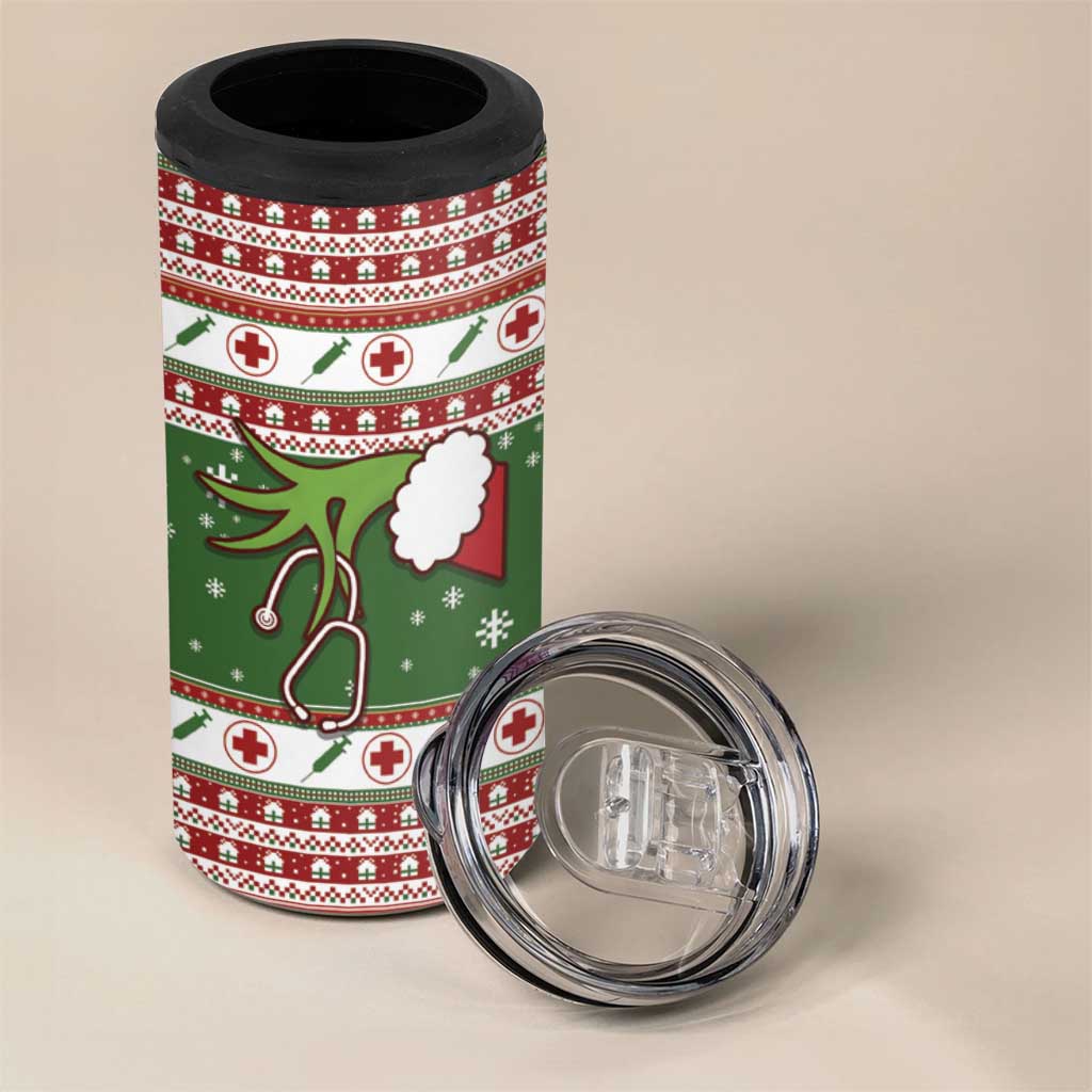 Nurse 4 in 1 Can Cooler Tumbler Nurse Grinch Christmas DT04 - Wonder Print Shop