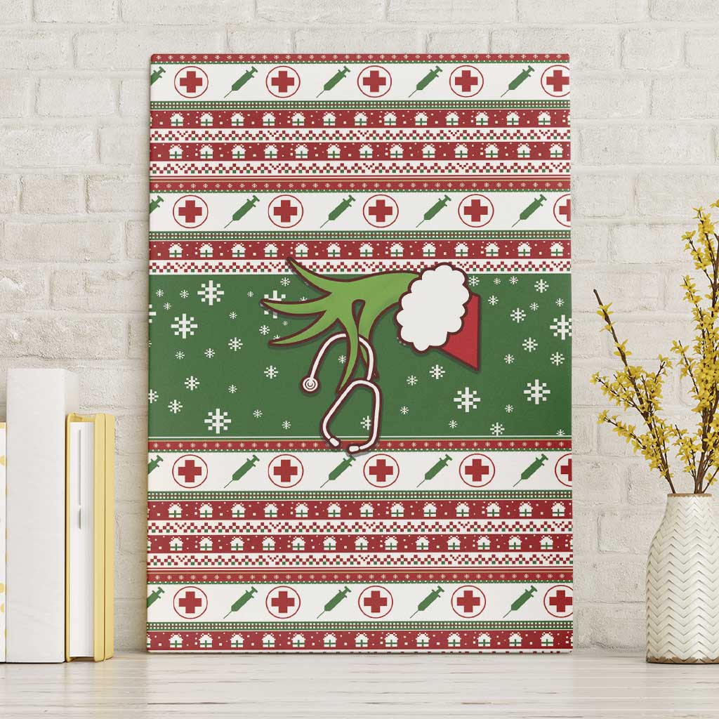 Nurse Canvas Wall Art Nurse Grinch Christmas DT04 - Wonder Print Shop