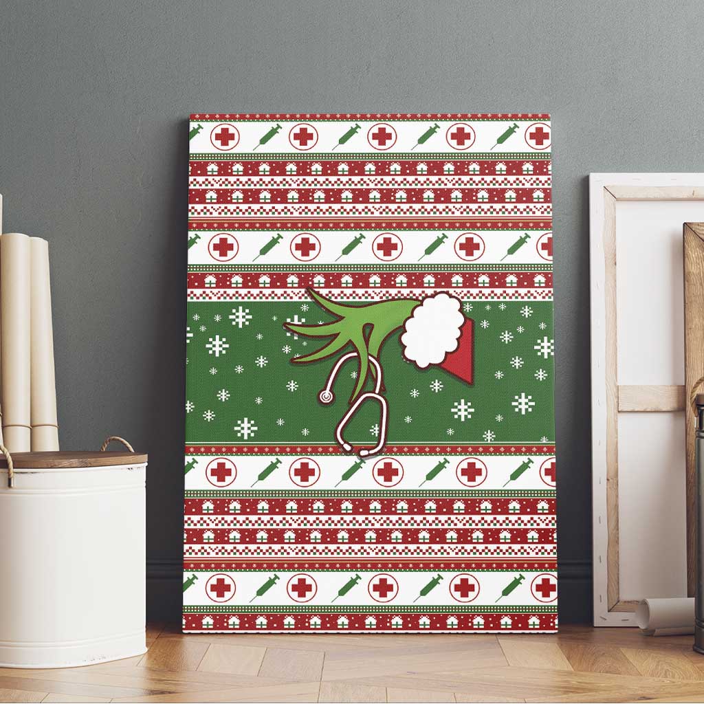 Nurse Canvas Wall Art Nurse Grinch Christmas DT04 - Wonder Print Shop